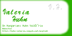 valeria huhn business card